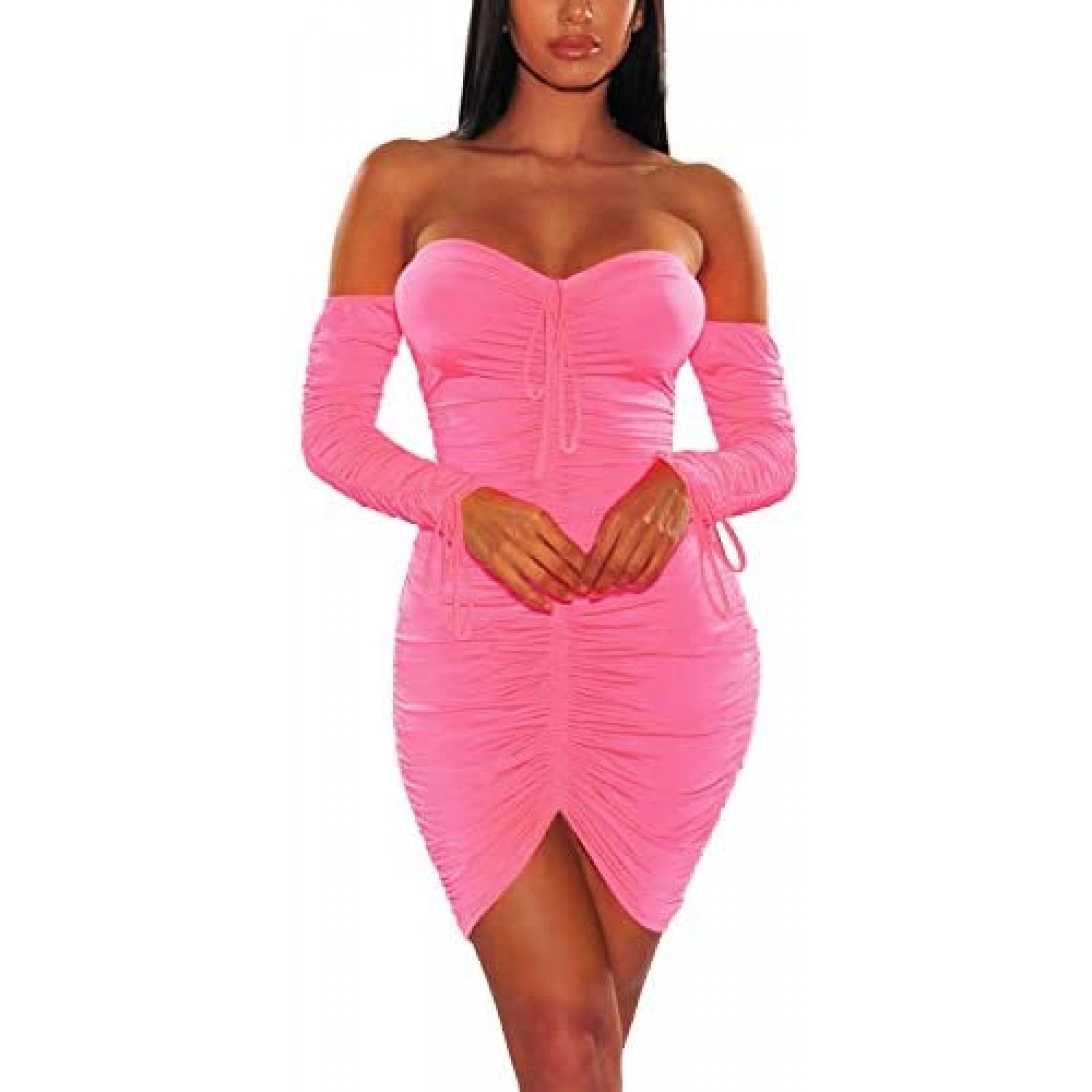 blush pink club dress